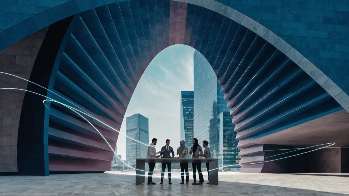 Saudi enterprise teams connected through unified business communications